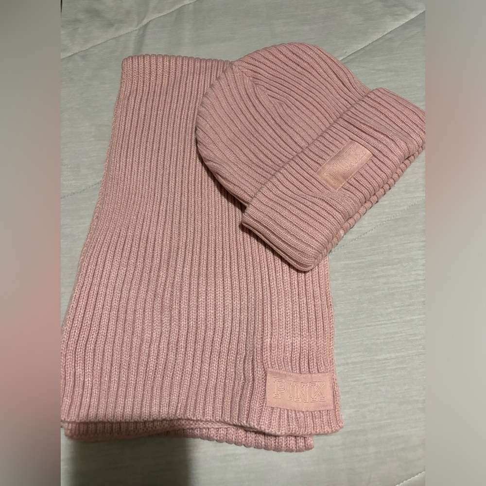 Victoria’s Secret scarf and beanie